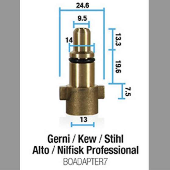 Bowden's Own Snow Cannon Adaptor - Gerni/Stihl/Alto/Nilfisk Professional, BOADAPTER7, , scaau_hi-res