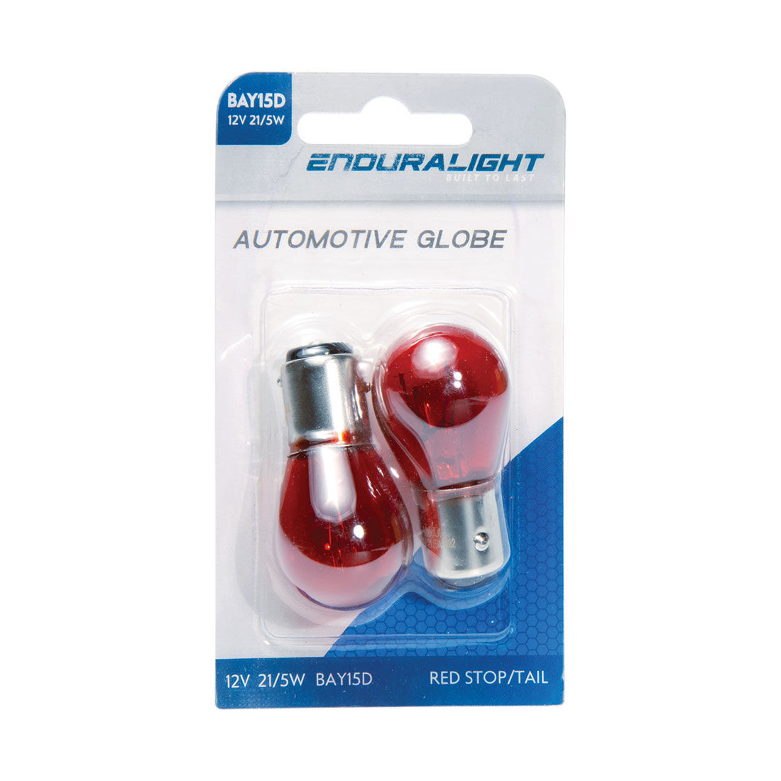 ENDURALIGHT Automotive Globes Red Stop Tail 12V 21 5W BAY15D