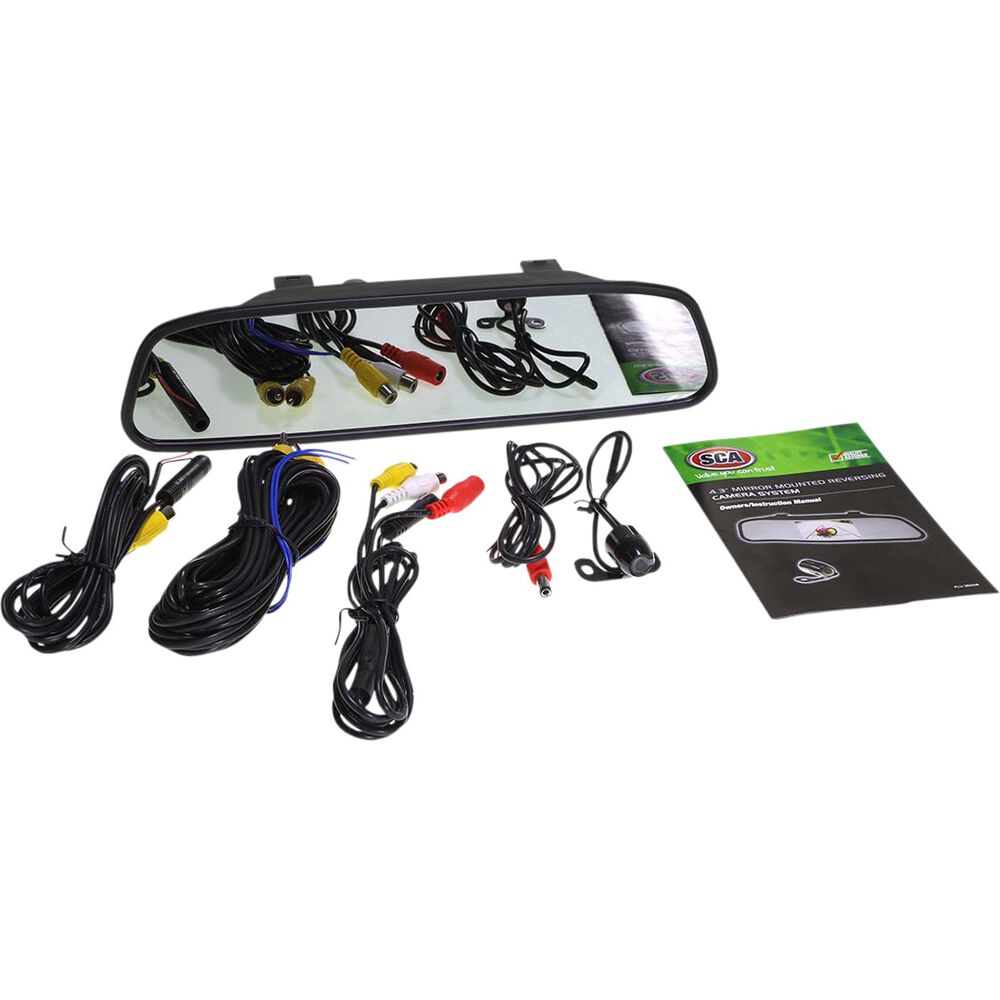 SCA SCA43M 4.3" Mirror Mounted Wired Reversing Camera Supercheap Auto