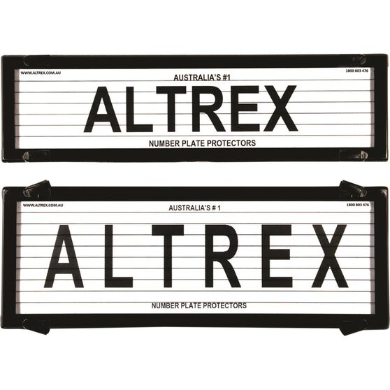 Altrex Number Plate Protector - 6 Figure Slimline With Lines 6QSL, , scaau_hi-res