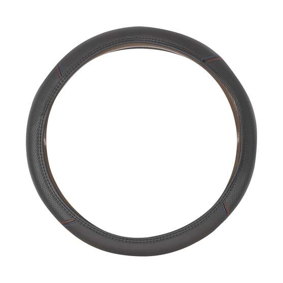 SCA Soft Steering Wheel Cover Leather Look Red/Blue, , scaau_hi-res