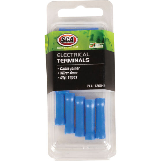SCA Electrical Terminals - Cable Joiner, 4mm Blue, 14 Pack, , scaau_hi-res