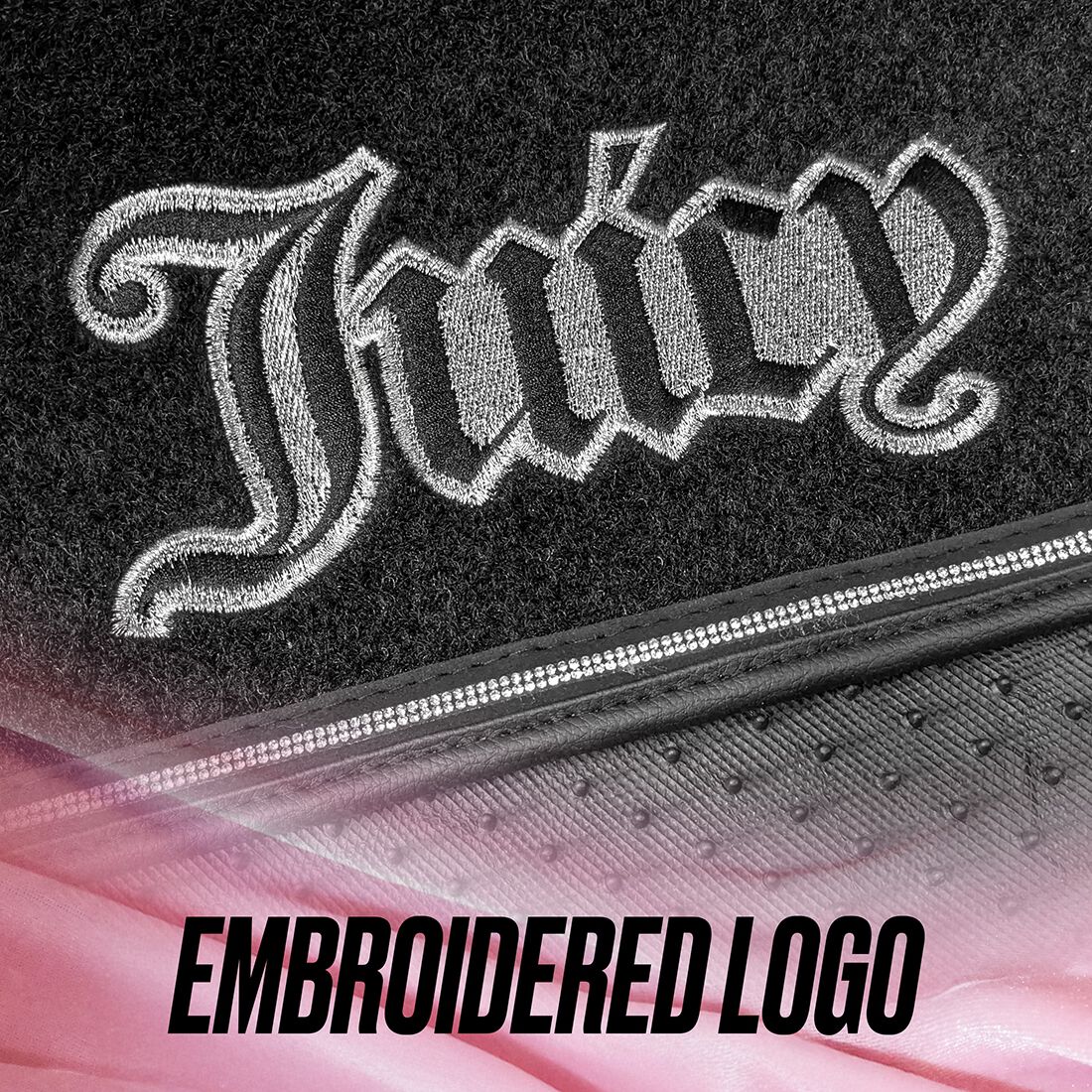 Juicy Couture 4 Piece OG Big Bling Carpet Floor Mats - Black, , scaau_hi-res