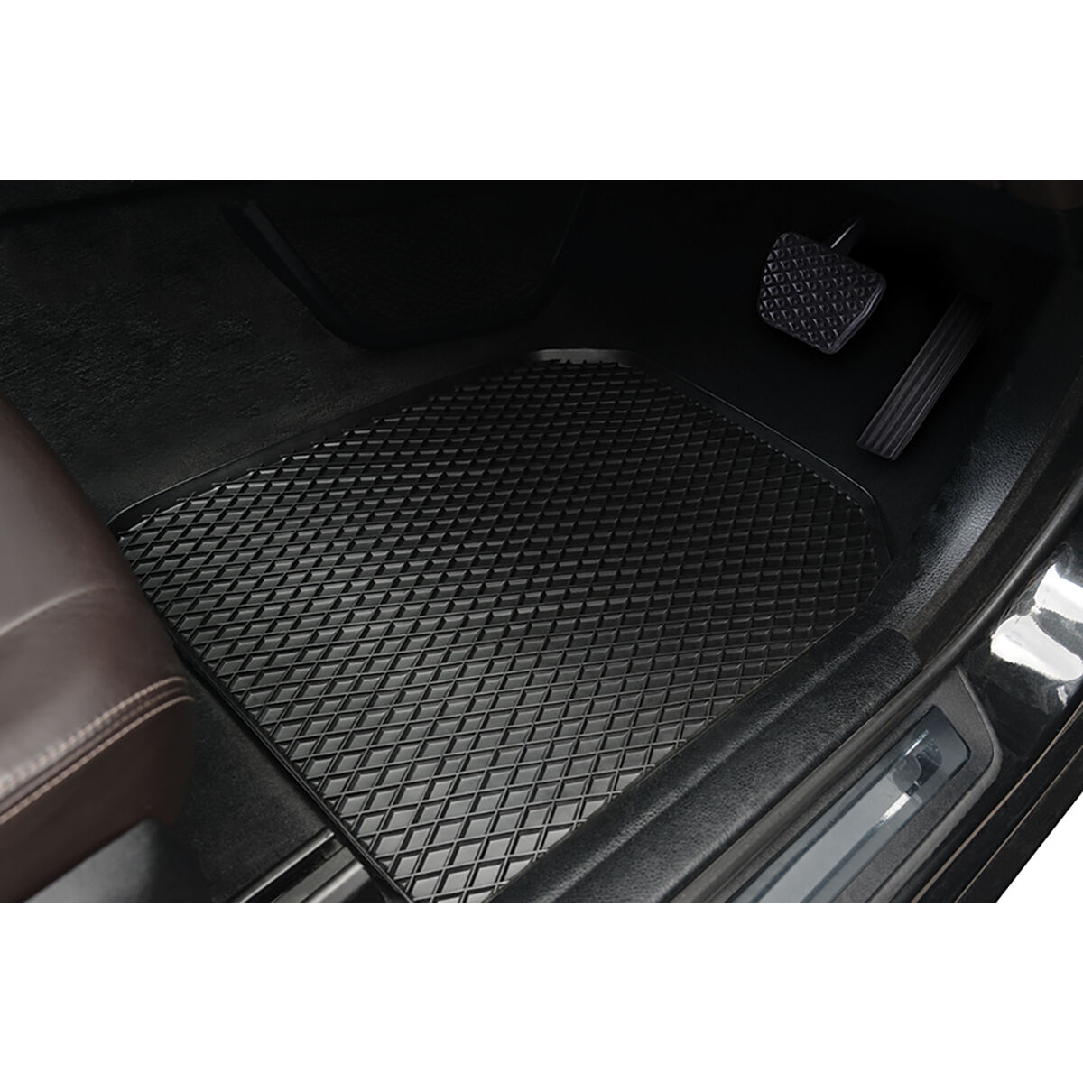 Best Buy Single Black Rubber Mat 55x43cm Supercheap Auto