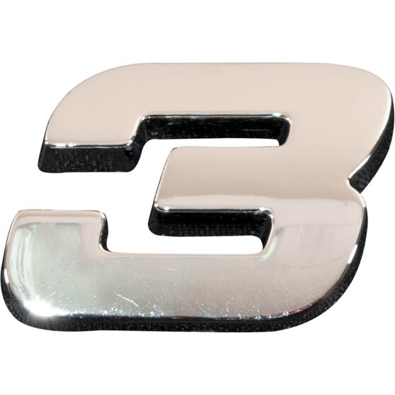 SCA 3D Chrome Badge Number 3, , scaau_hi-res