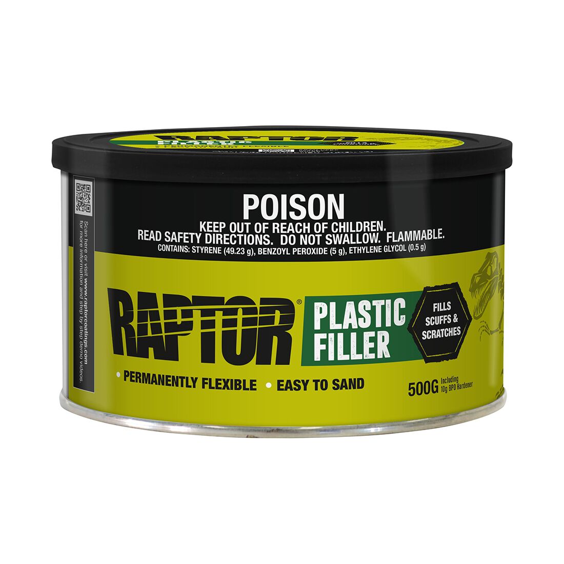 Raptor Plastic Filler 500g, , scaau_hi-res