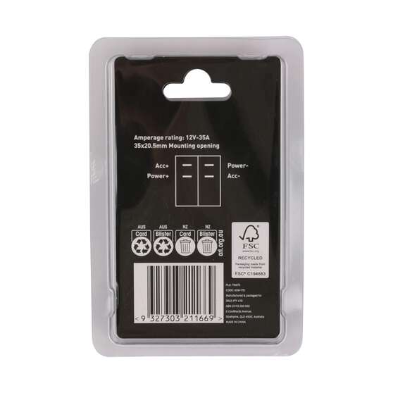 SCA Rocker Switch - 12V, Illuminated, Plastic, , scaau_hi-res