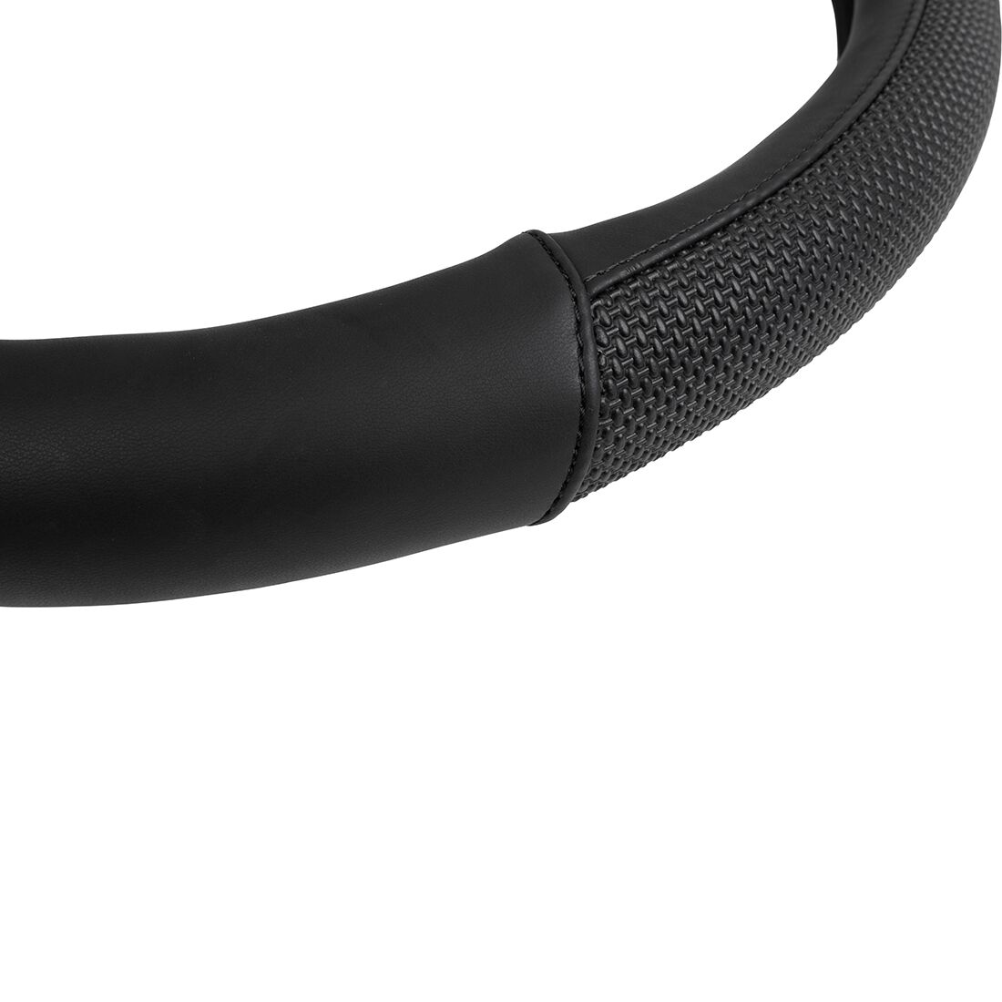 SCA Steering Wheel Cover - Leather Look, Black, 380mm, , scaau_hi-res