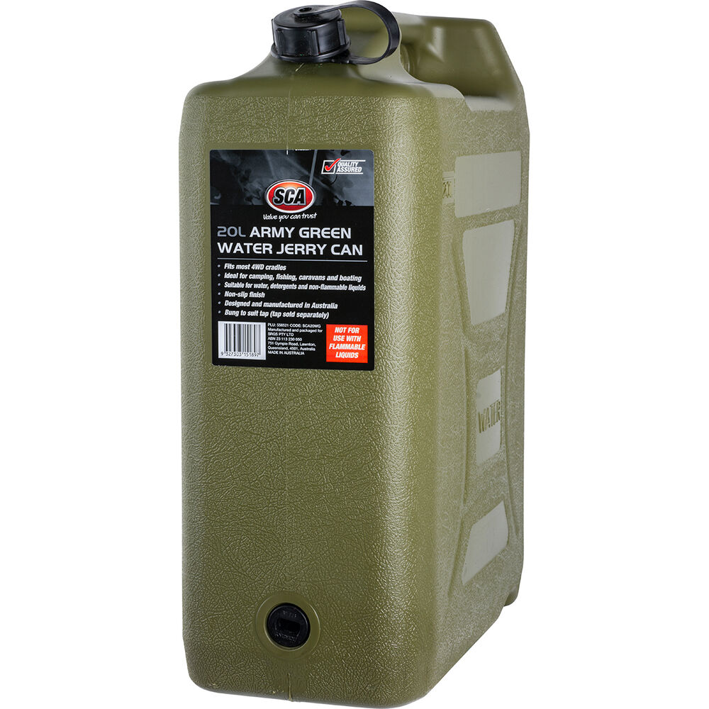 SCA Water Carry Can 20 Litre Green Supercheap Auto