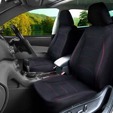 Ridge Ryder Neoprene Seat Covers Black/Red 30SAB, , scaau_hi-res