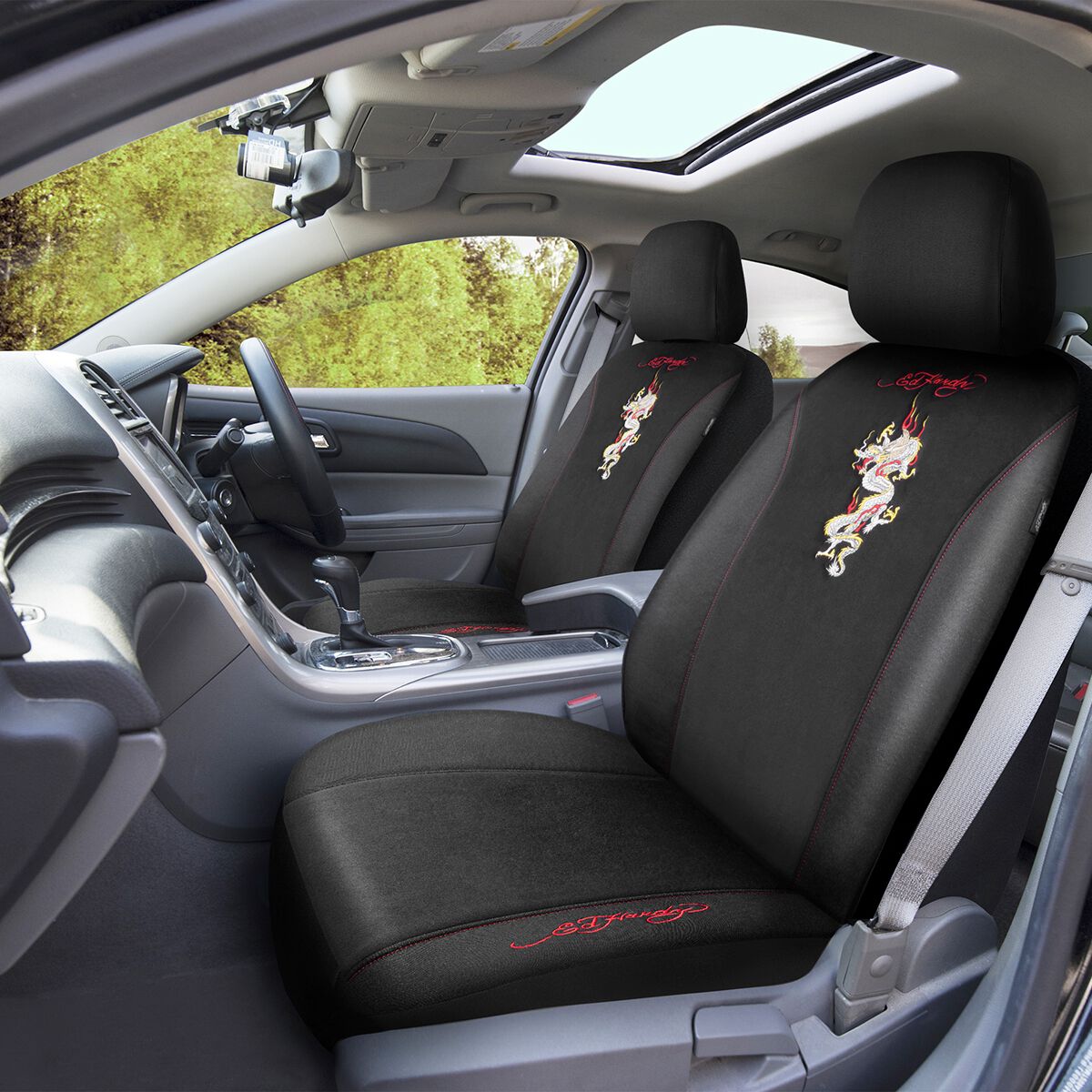 Ed Hardy Dragon Seat Cover - Velvet/Twill 30SAB, , scaau_hi-res