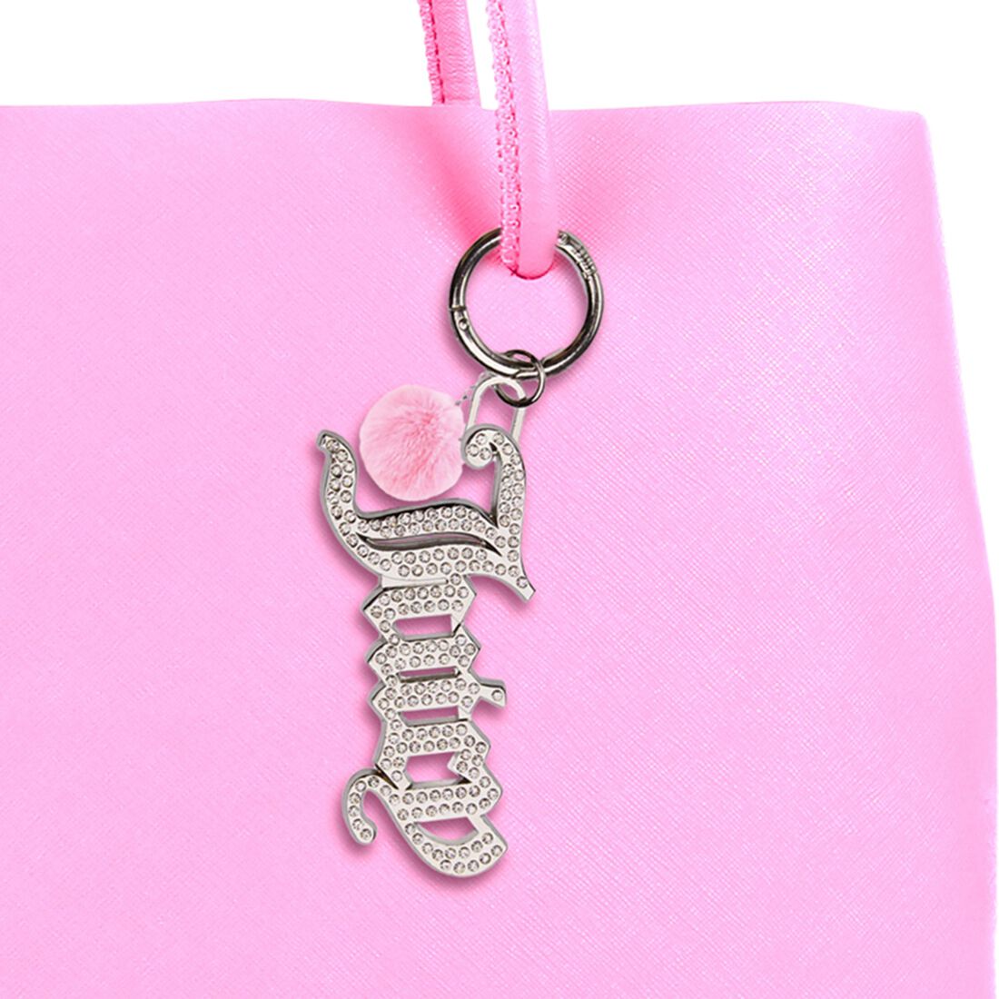 Juicy Couture Bling Juicy Keyring - Pink Pompom, , scaau_hi-res