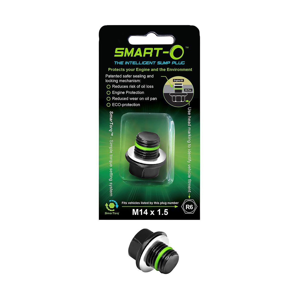 Smart-O Sump / Drain Plug R6 - M14 x 1.5mm, , scaau_hi-res