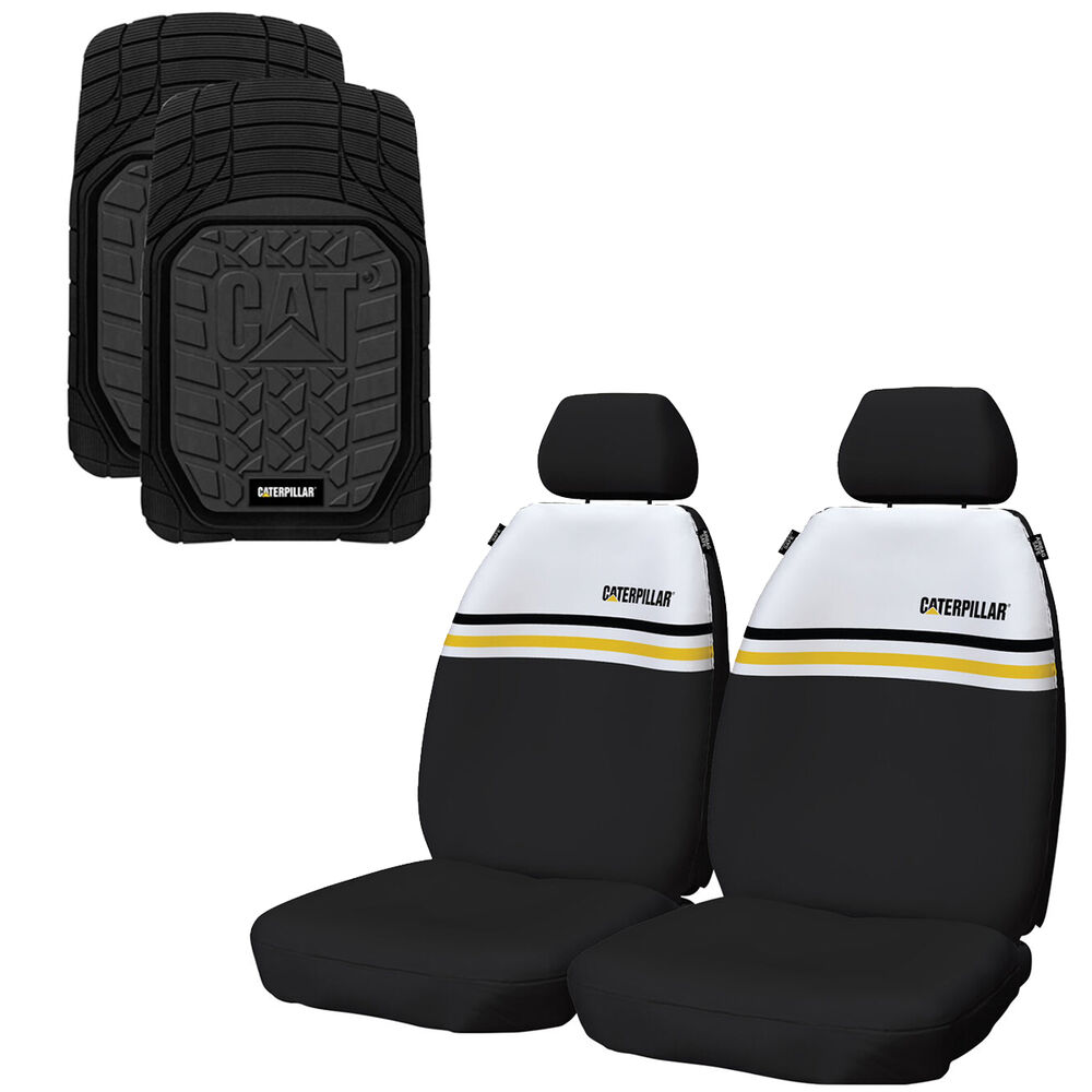 Caterpillar Canvas Seat Cover & Rubber Floor Mat Set Supercheap Auto