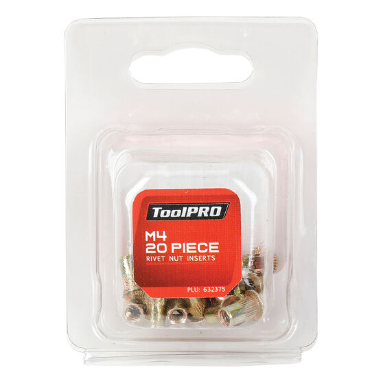 ToolPRO Rivet Nut Inserts M4 20 Piece Supercheap Auto
