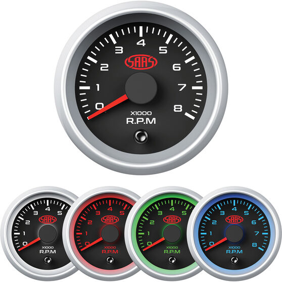 SAAS Tacho Gauge Black, 52mm Supercheap Auto