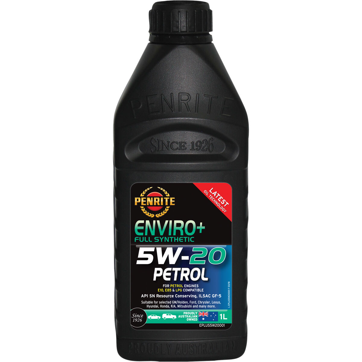 Penrite Enviro+ Engine Oil - 5W-20 1 Litre, , scaau_hi-res
