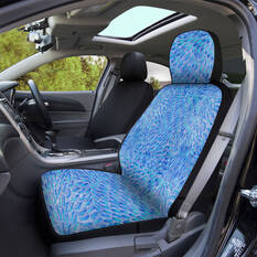 Snake Dreaming Slip On Seat Covers Leaf Neoprene Adjustable Headrests Airbag Compatible, , scaau_hi-res