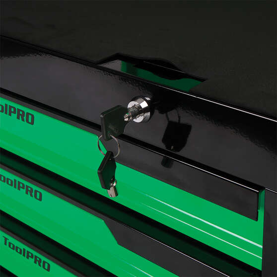 ToolPRO Neon Tool Chest Green 6 Drawer 42 Inch, , scaau_hi-res