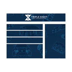 ToolPRO Tool Cabinet Magnet Fascia Set - Triple Eight Race Engineering, Suits 41" Cabinet, , scaau_hi-res