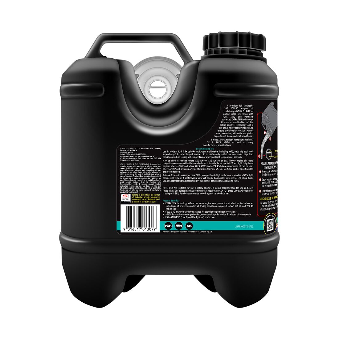 Penrite HPR 10 Engine Oil - 10W-50, 7 Litre, , scaau_hi-res
