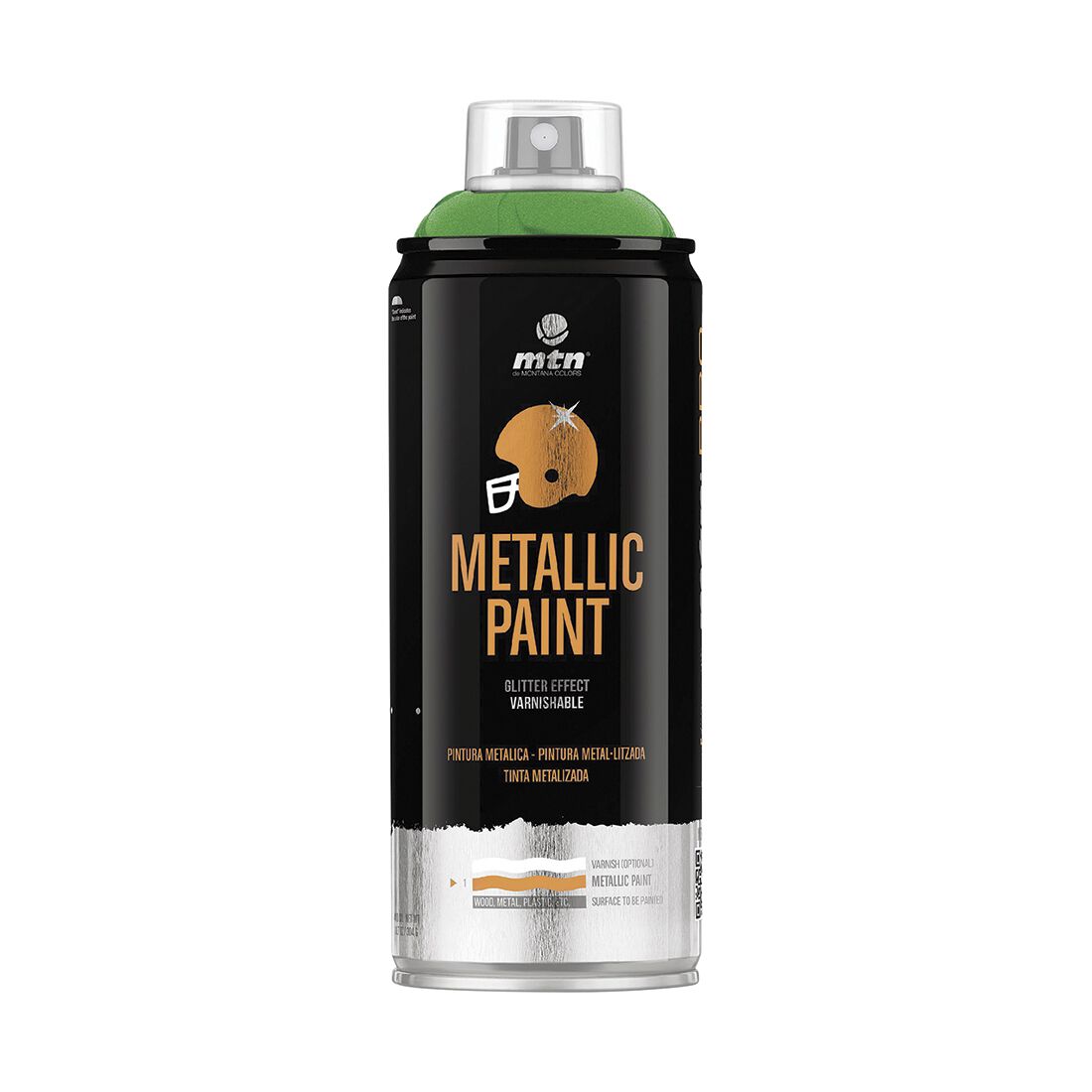 MTN Pro Metallic Green Spray Paint 400mL, , scaau_hi-res