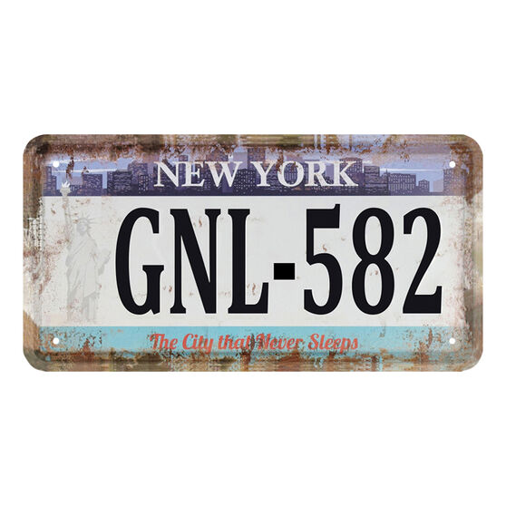 Tin Sign Vintage Number Plate Asst Designs Supercheap Auto