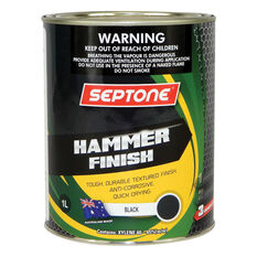 Septone® Hammer Finish Paint, Black - 1 Litre, , scaau_hi-res