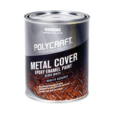 Polycraft Metal Cover Gloss White 1 Litre, , scaau_hi-res