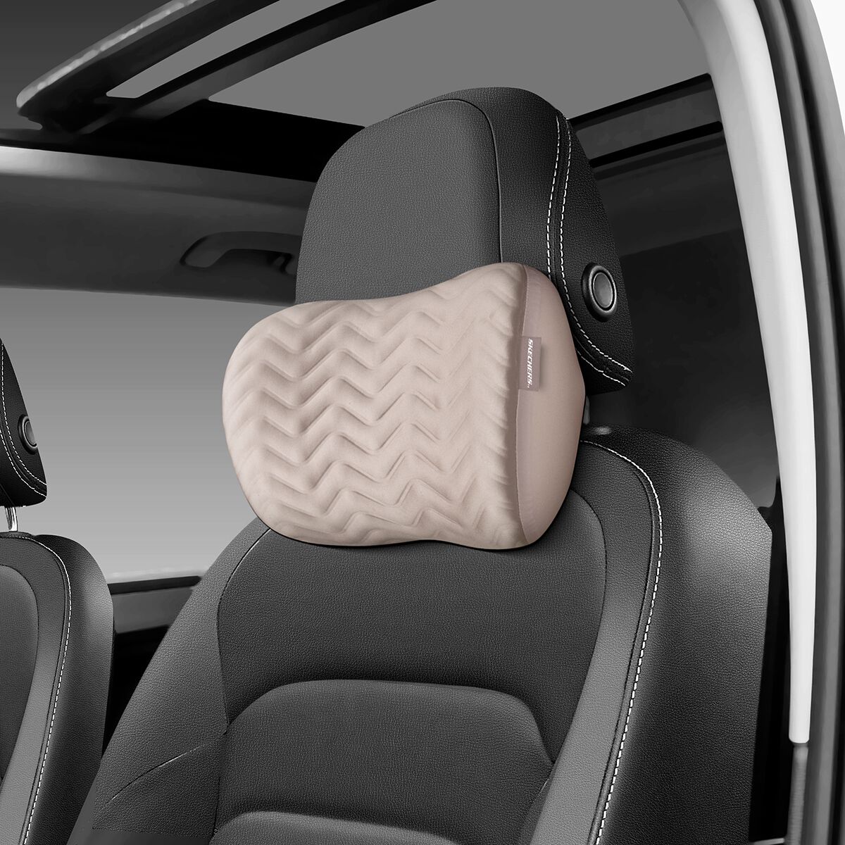 Skechers Memory Foam Luxury Gel Ribbed Neck Cushion CPK, , scaau_hi-res