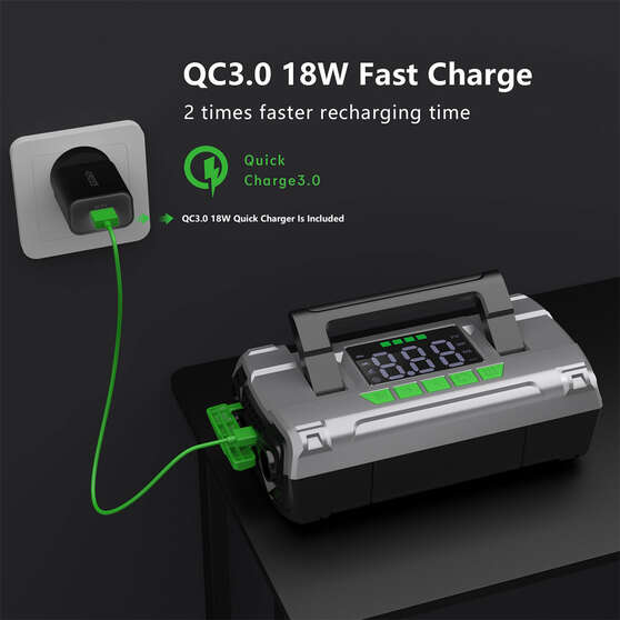 CAROSS T14 12V 2000A Smart Lithium Jump Starter With Built-in Air Compressor & 3 Mode LED Worklight, , scaau_hi-res