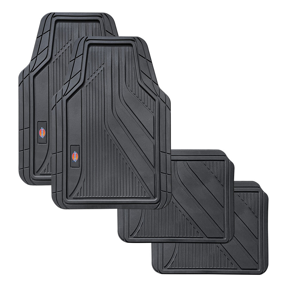 Dickies Rubber OG Logo Floor Mats Black Set of 4 Supercheap Auto