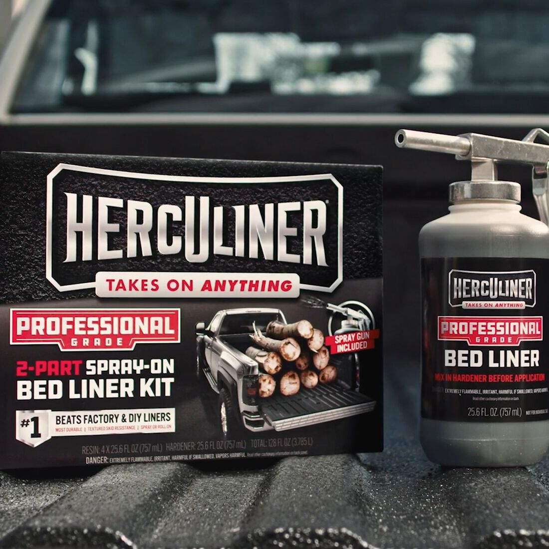 Herculiner Bed Liner Protective Coating Pro Kit 3.78 Litres, , scaau_hi-res