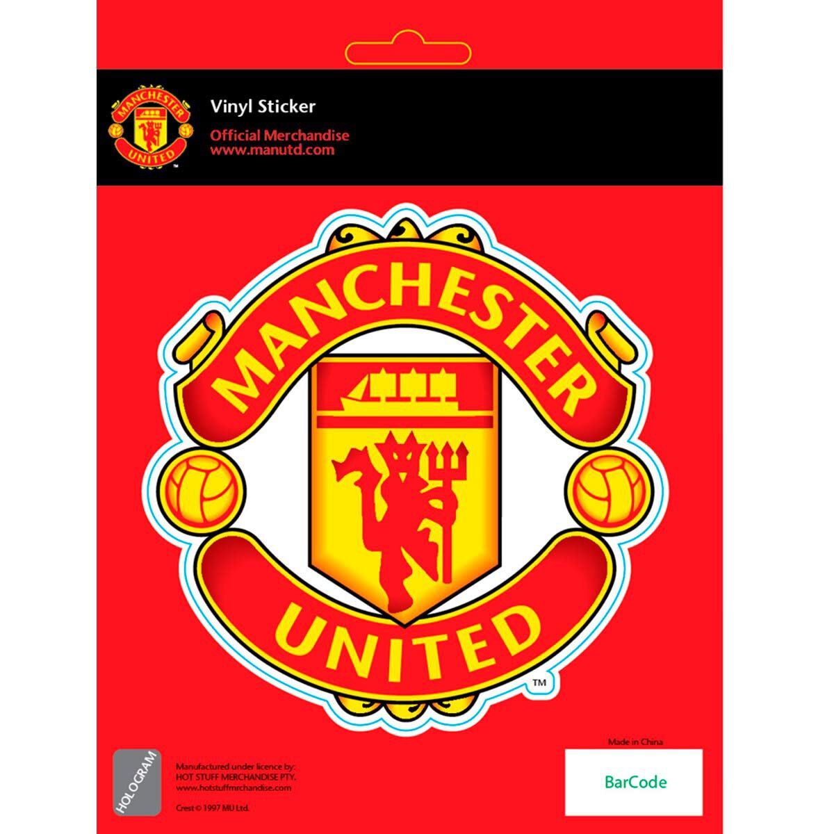 Manchester United Car Window Or Bumper Sticker  Official Club Gifts
