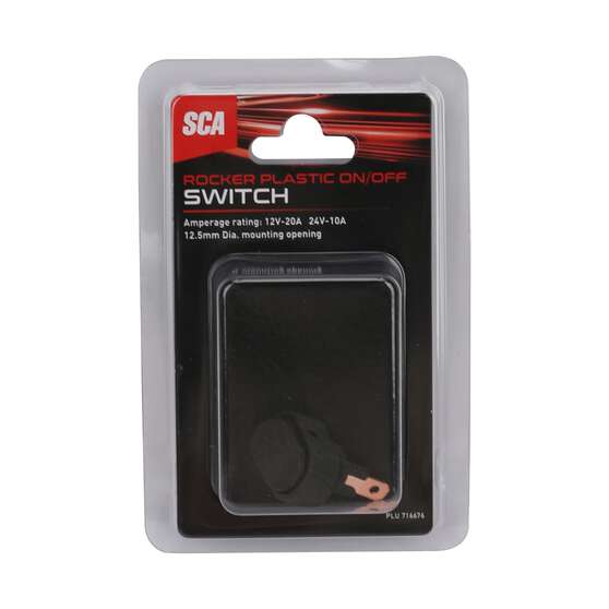 SCA Rocker Switch Oval - 12/24V, On/Off, Plastic, , scaau_hi-res