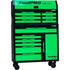 ToolPRO Neon Tool Cabinet & Chest Set Green 12 Drawer 42 Inch, , scaau_hi-res