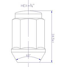 Calibre Wheel Nuts SN12150, Tapered, M12x1.50, , scaau_hi-res