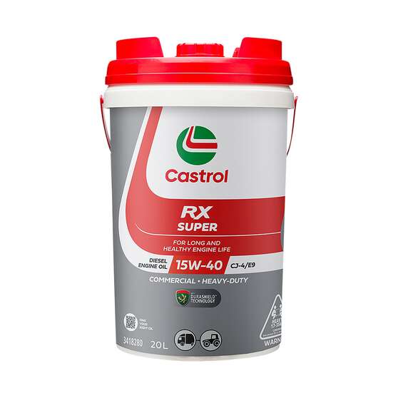 Castrol RX Super Diesel CJ-4E9 Engine Oil - 15W-40, 20 Litres, , scaau_hi-res
