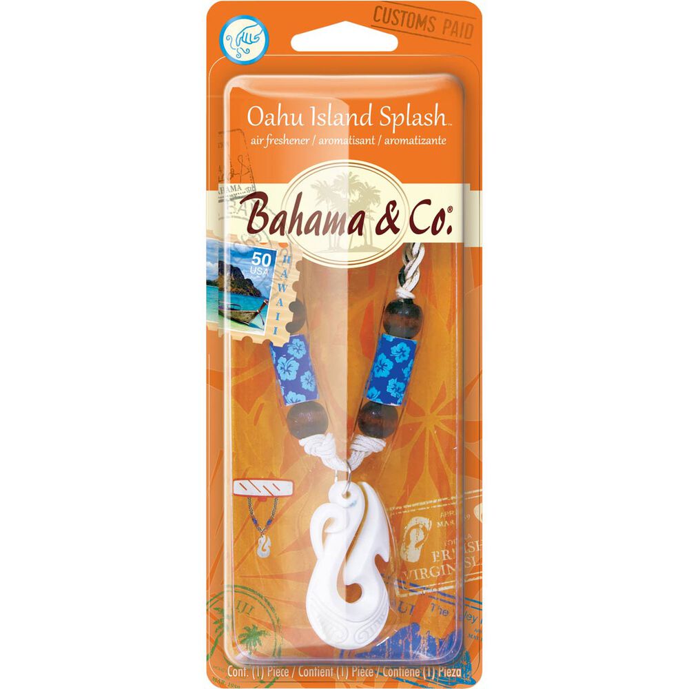 Bahama & Co Bone Hook Necklace Air Freshener Oahu Island Splash