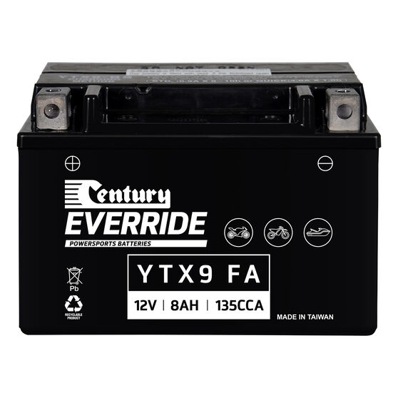 Century Powersports Battery YTX9-BS FA, , scaau_hi-res