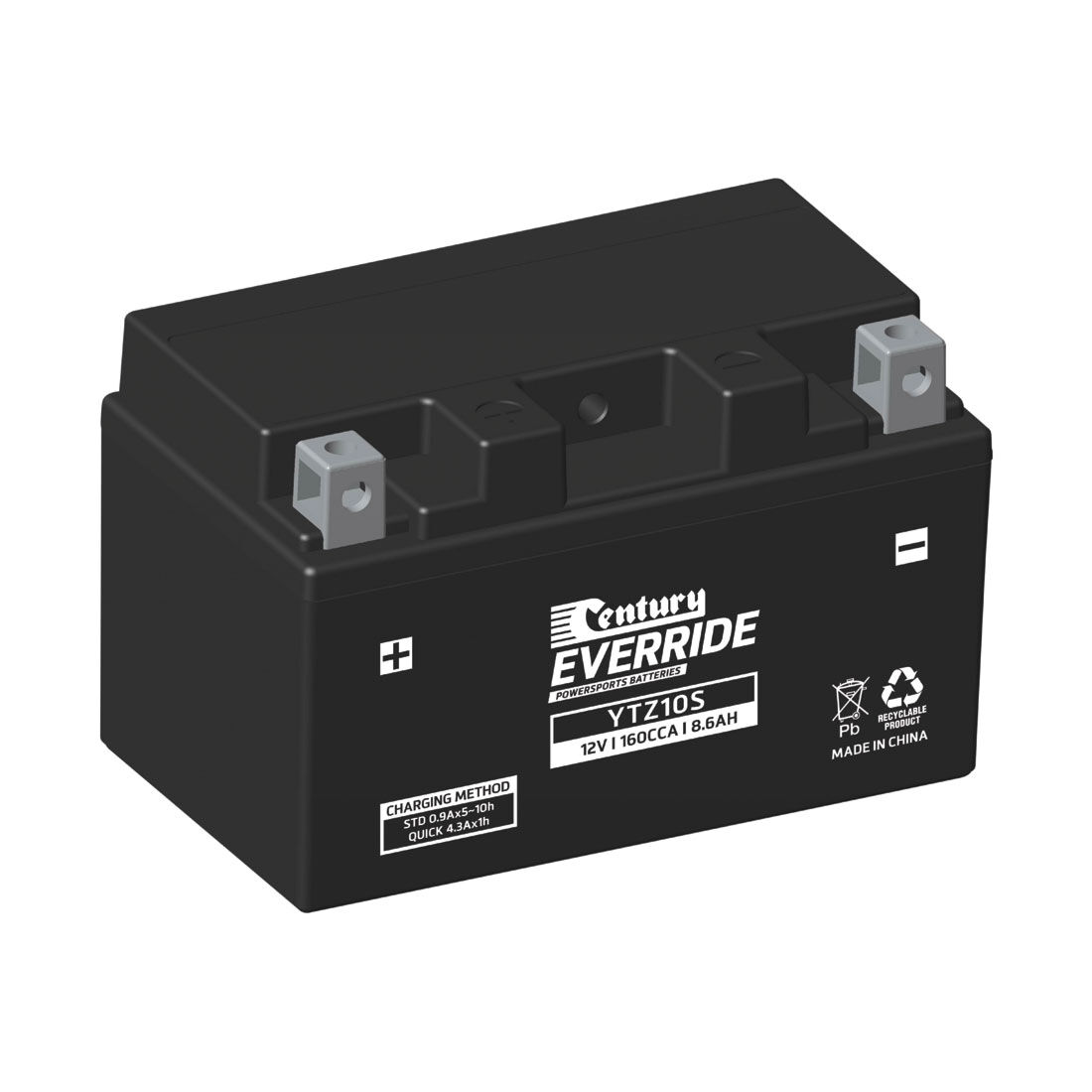 Century EverRide Powersports Battery YTZ10S, , scaau_hi-res