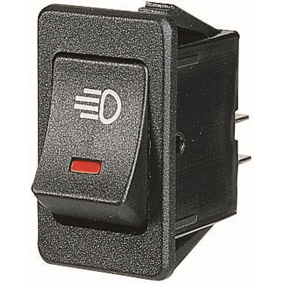 SCA Illuminated Rocker Switch On/Off Red, , scaau_hi-res