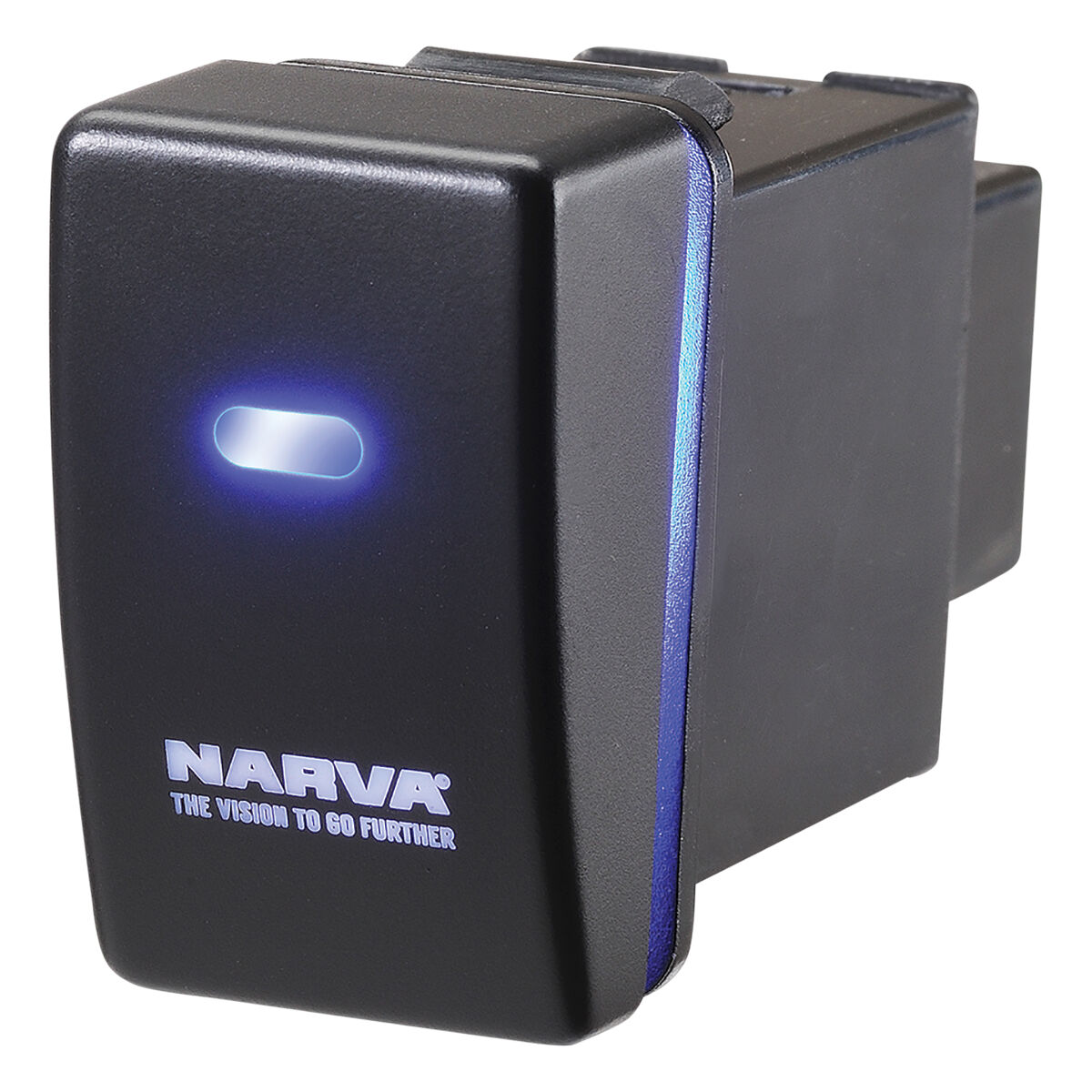 Narva OE Style Switch - Suits Holden Colorado 08-13 / Isuzu D-Max 09-13, Blank Push On/Off, Blue LED, 63324BL, , scaau_hi-res