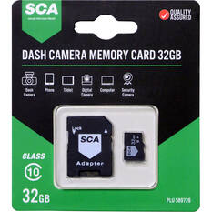 SCA 32GB Dash Cam Memory Card Class 10 with Adaptor, , scaau_hi-res