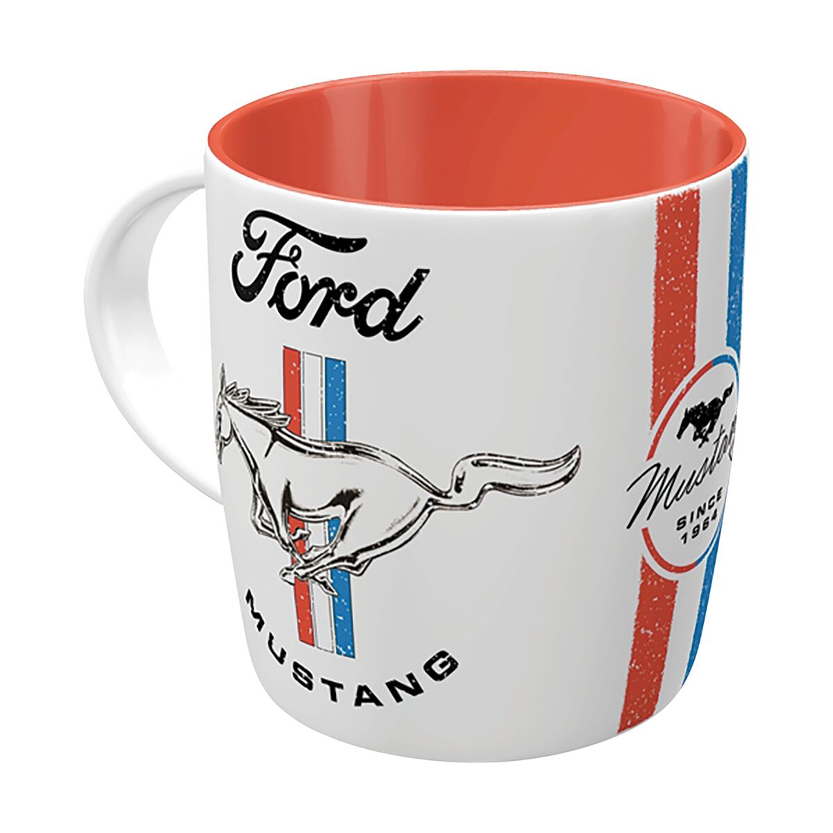 Nostalgic-Art Ceramic Mug Ford Mustang horses & stripes logo, , scaau_hi-res