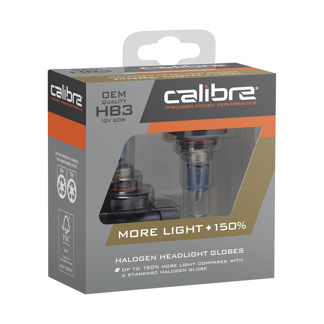 Calibre PLUS 150 Headlight Globes - HB3, 12V, 60W, , scaau_hi-res