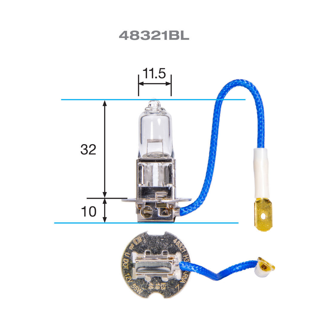 Narva Headlight Globe - H3, 12V 55W, 48321BL, , scaau_hi-res