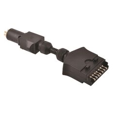 SCA Trailer Adaptor - 7 Pin Flat Socket to 7 Pin Small Round Plug, , scaau_hi-res