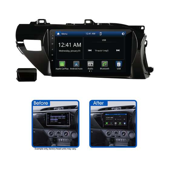 Aerpro 10" Multimedia Receiver Head Unit Kit to suit Toyota Hilux (2015-2020) - AMATO2, , scaau_hi-res