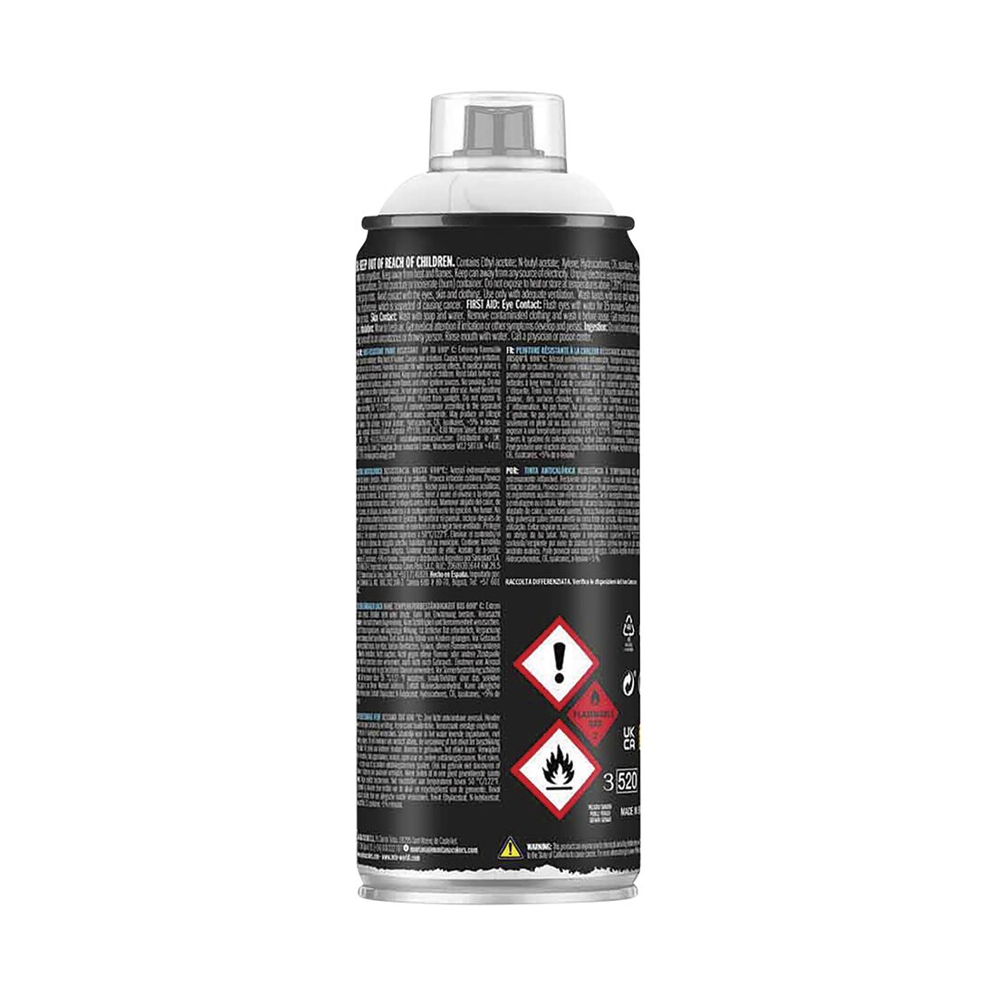 MTN PRO High Heat Paint White 400ml Spray Paint, , scaau_hi-res